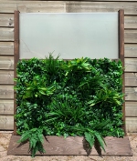 scheidingswand summer 1 de luxe met diverse planten en doorzichtig plexiglas